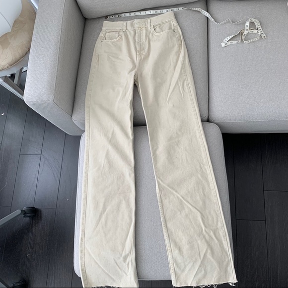 Pull & Bear beige wide leg jeans - size 4 - Picture 2 of 4
